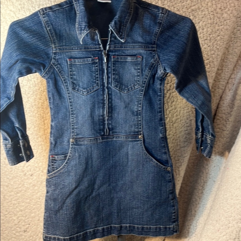Old Navy Girls Long Sleeve Denim Dress